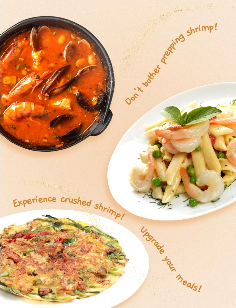 NICE WITCH'S Shrimp Powder ingredients panel shows natural shrimp for rich taste.