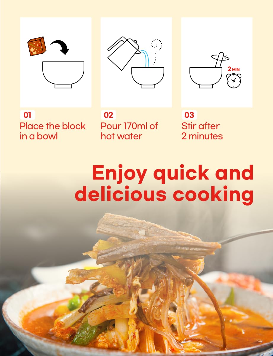NICE WITCH'S traditional Korean flavor seaweed soup in convenient sachets.