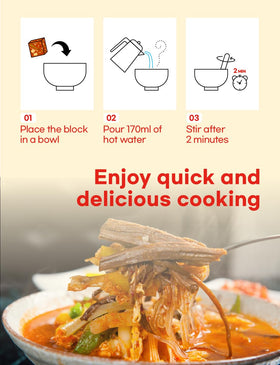 NICE WITCH'S traditional Korean flavor seaweed soup in convenient sachets.
