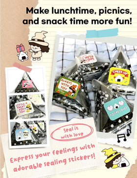 NICE WITCH'S warm-message stickers add a thoughtful touch to homemade gifts