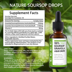 Nichalous Simply Sours soursop liquid drops poured into a glass for easy mixing.