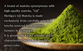 NICHIGA Kyoto farm tea leaves highlighting premium sourcing from Kyotango.