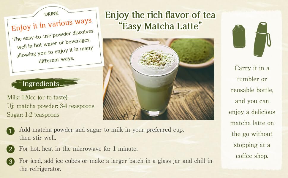 NICHIGA matcha smoothie with bright green color and rich flavor.