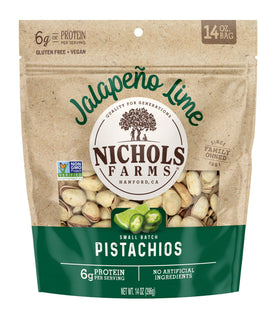 Nichols Farms in-shell pistachios jalapeño lime offer bold crunch on the go