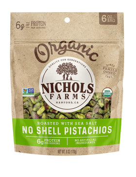 Nichols Farms organic California pistachios, sustainably grown with rich flavor