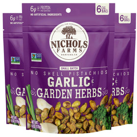 Nichols Farms pistachios fresh roasted no-shell for quick, ready-to-eat snacks.