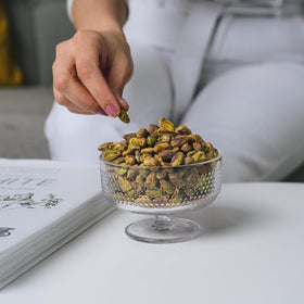 Nichols Farms no-shell pistachios simplify portion control and tasting.