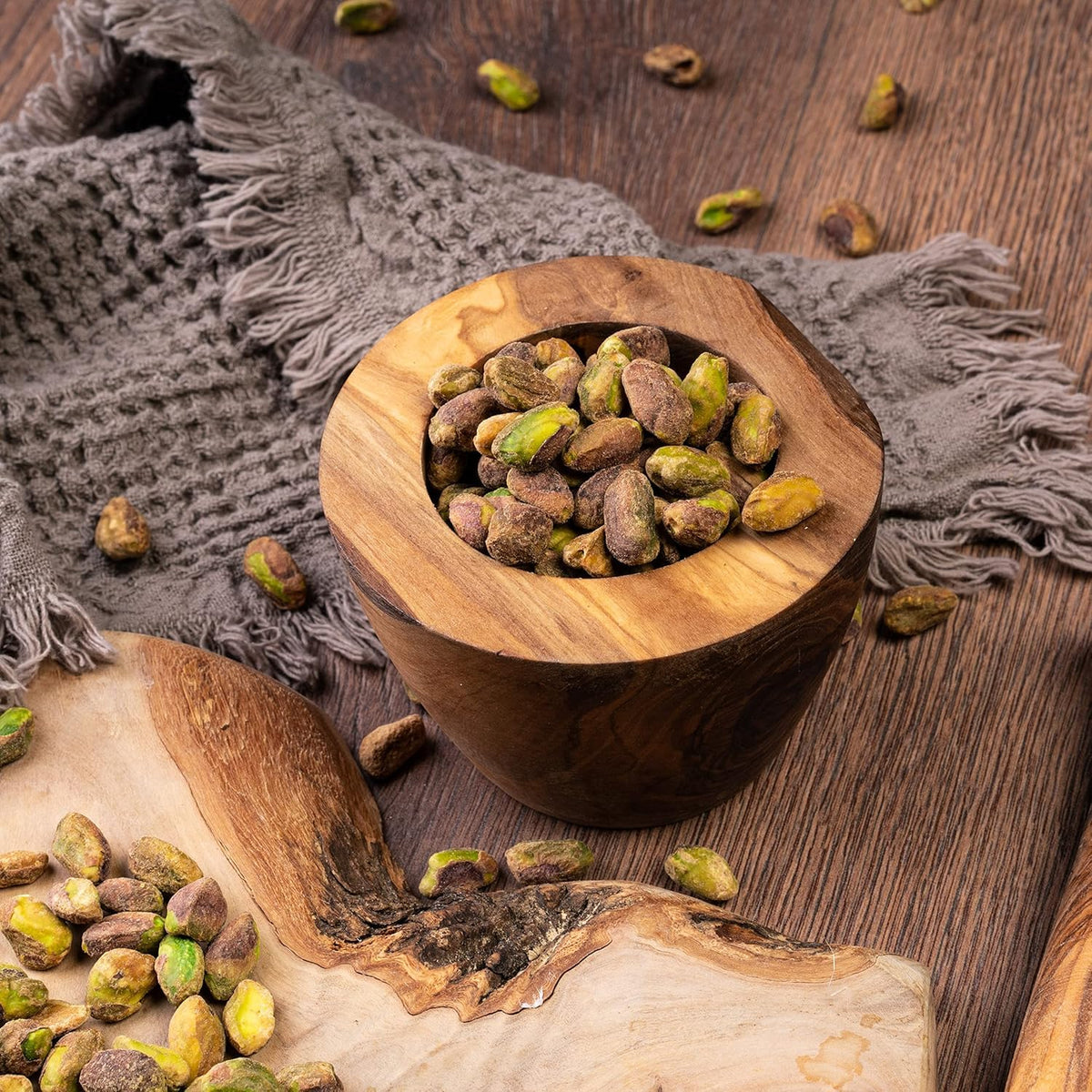 Nichols Farms pistachios packaging showing nutrition information