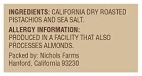 Nichols Farms roasted sea salt pistachios deliver bold, balanced flavor