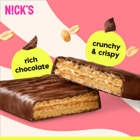 Nick's four-flavor protein wafer bar pack highlights variety and portability.