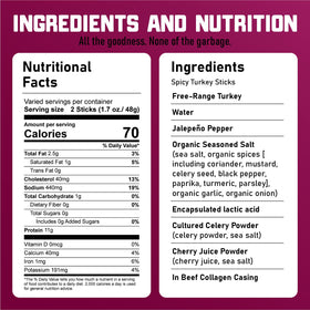 Nick's Sticks label emphasizes no antibiotics or hormones for turkey