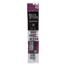 Nick's Sticks Variety Pack display USA-made gluten-free option.