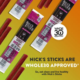 Nick's Sticks on-the-go snack setup for busy days.