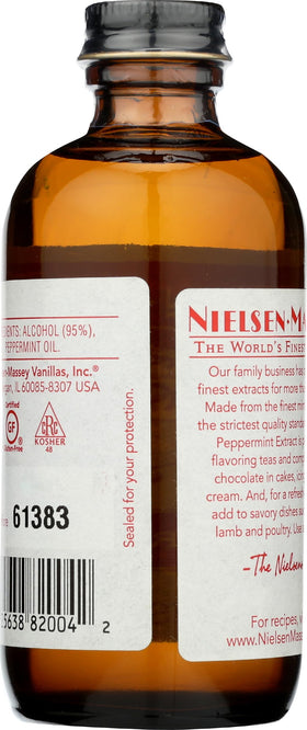 Peppermint extract added to ice cream concept for a refreshing finish.