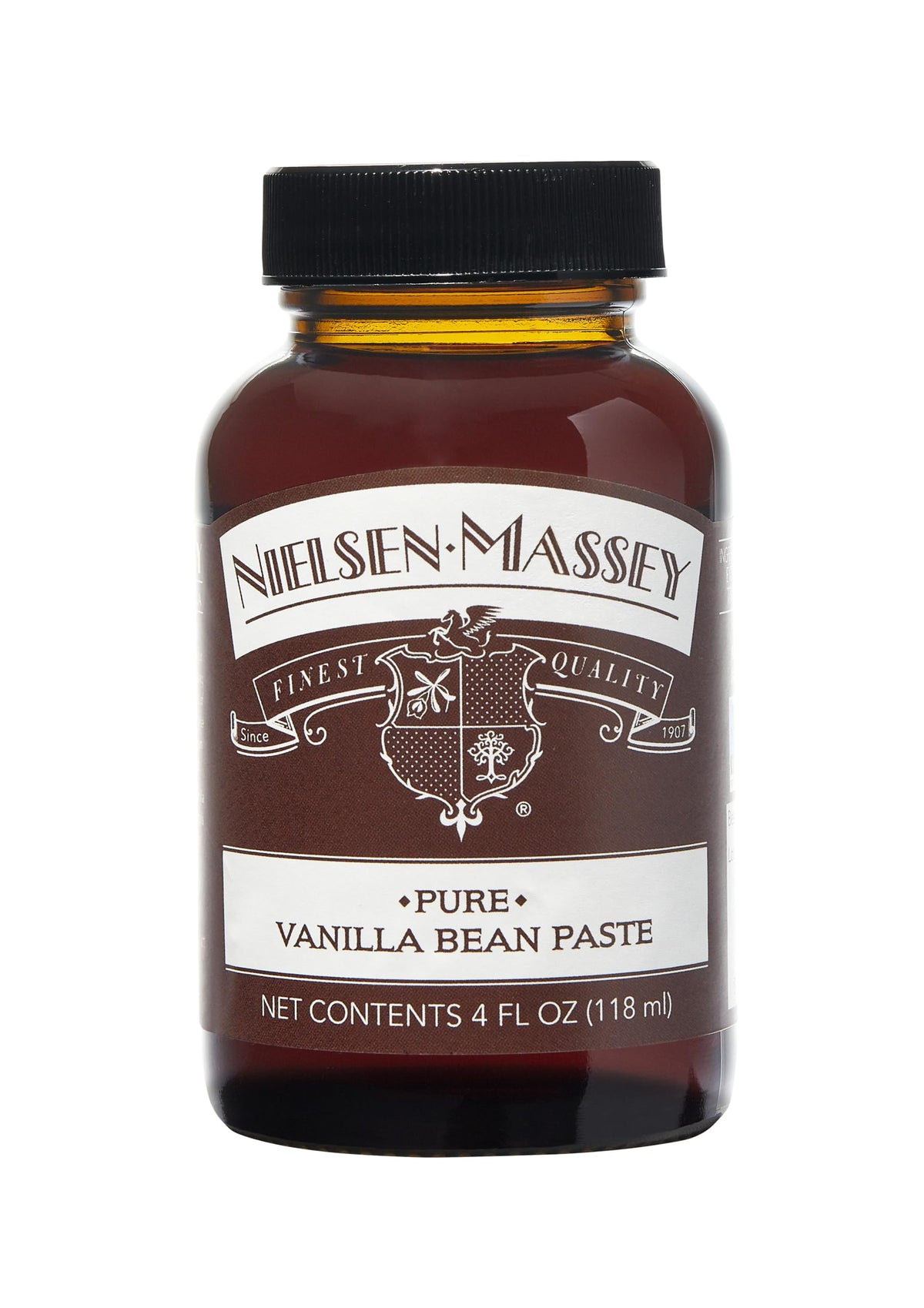 Nielsen-Massey vanilla bean paste bottle ready for rich flavor in desserts