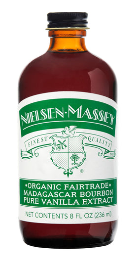 Nielsen-Massey Madagascar Bourbon vanilla bottle pour for rich baked treats