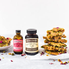 Kitchen scene featuring Nielsen-Massey vanilla paste for home use