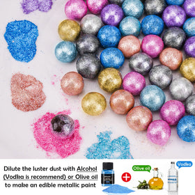 NiHome glitter dust on a beverage to create sparkle.
