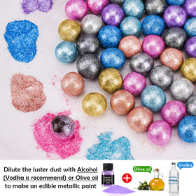 NiHome purple cupcake glitter dust enhances dessert presentation