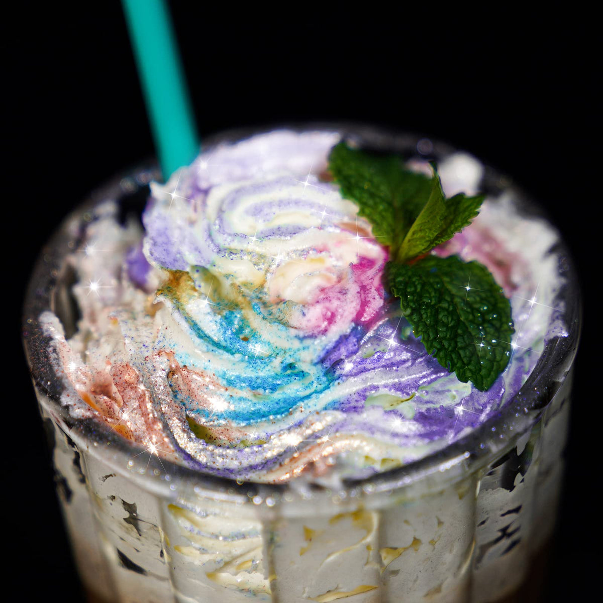 NiHome purple glass glitter dust sparkling in drinks