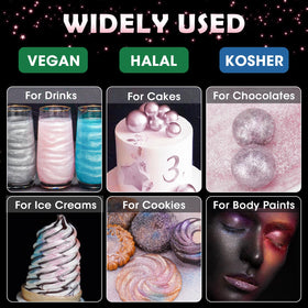 NiHome edible glitter powder delivers pink decoration on cakes and pastries