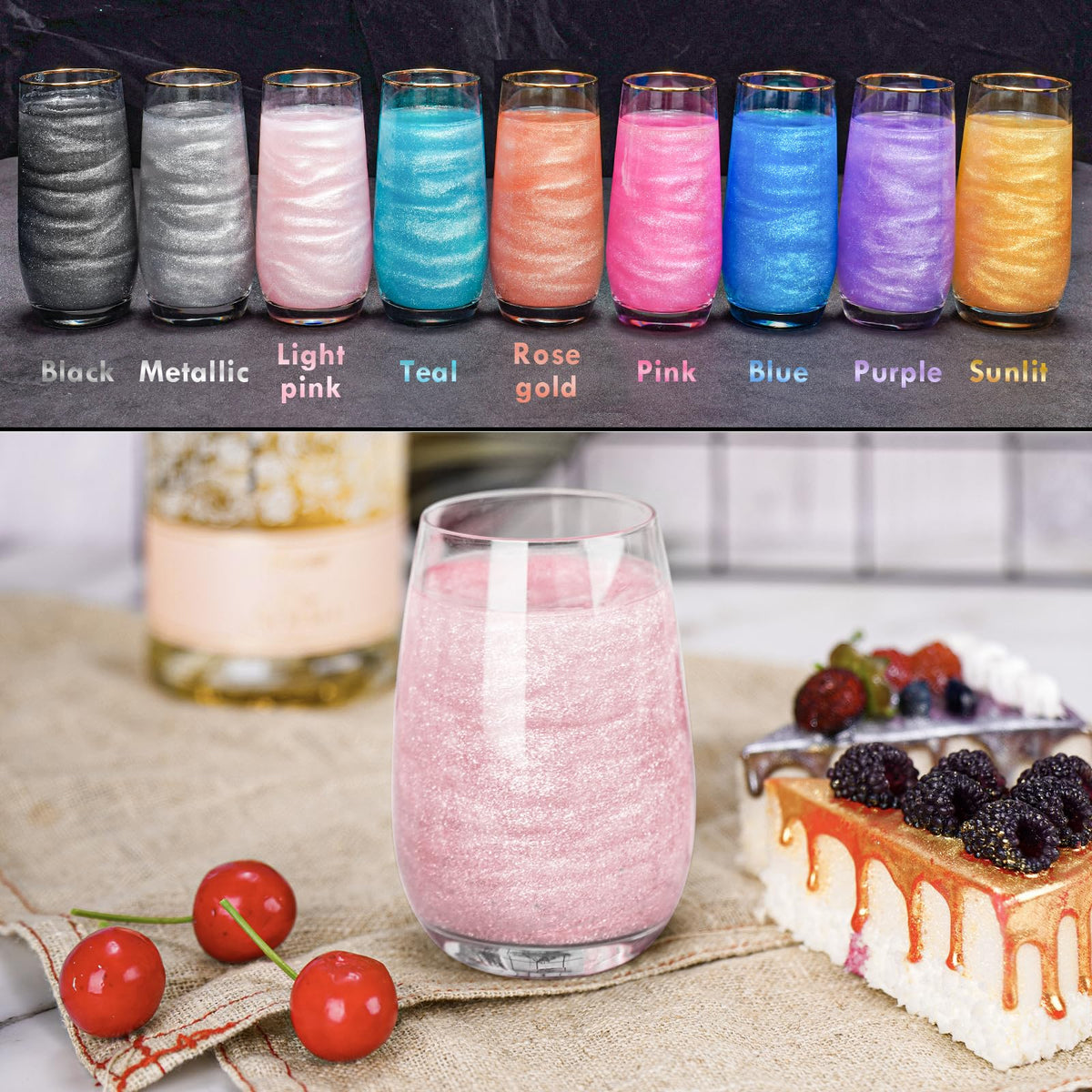 NiHome glimmer dust creates cocktail sparkle with vivid pink accents