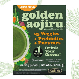 NIHON YAKKEN Golden Aojiru morning routine, gentle gut-friendly greens
