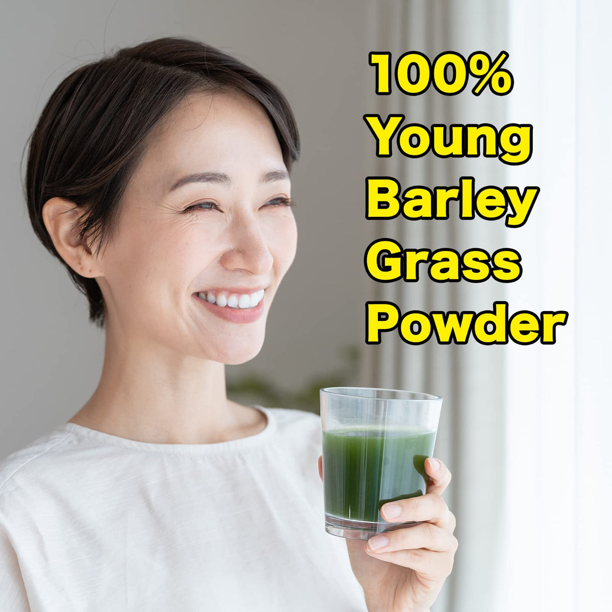 Blend Kin no Aojiru into smoothies for a nutritional greens boost.