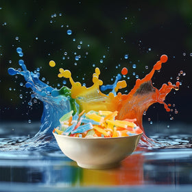 Assorted flavors include cherry, lemon, blue raspberry, and green apple
