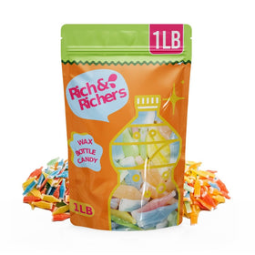 Nik-L-Nips wax bottle candy with juicy juice in retro bottles