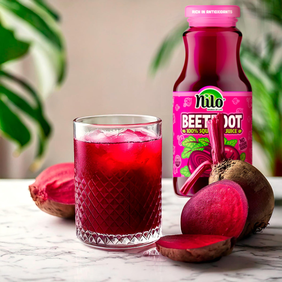 Kosher-certified NILO Beetroot Juice pack suitable for diverse dietary needs.