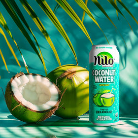 NILO coconut water pack 12 bottles portrays convenient on-the-go hydration