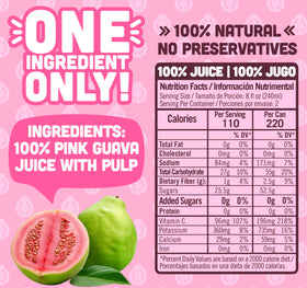 NILO Guava Juice being poured, highlighting fresh taste and smooth pour.