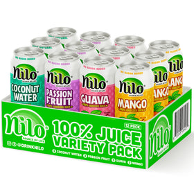 NILO Guava juice glass highlighting vibrant color and real fruit pulp.