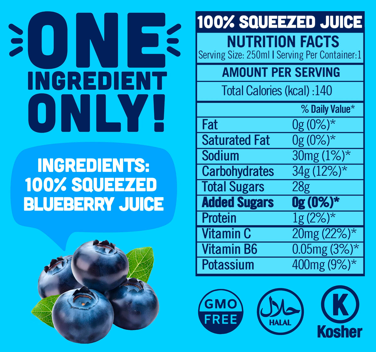 NILO Kosher certified production ensures clean, high-quality juice