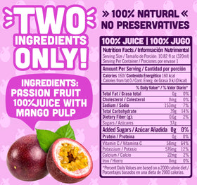 NILO Passion Fruit Juice with mango pulp in bottle shows real fruit texture and natural sweetness.