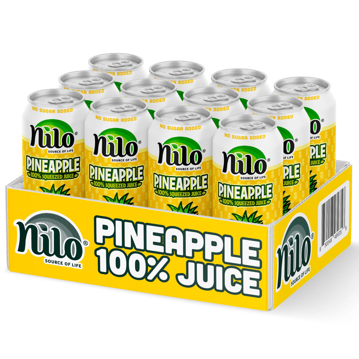 NILO Pineapple Juice being poured into a glass for tropical refreshment.