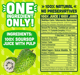 No sugar added—NILO soursop juice preserves natural sweetness