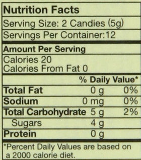 Nin Jiom herbal candy ingredients label close-up highlights classic flavor