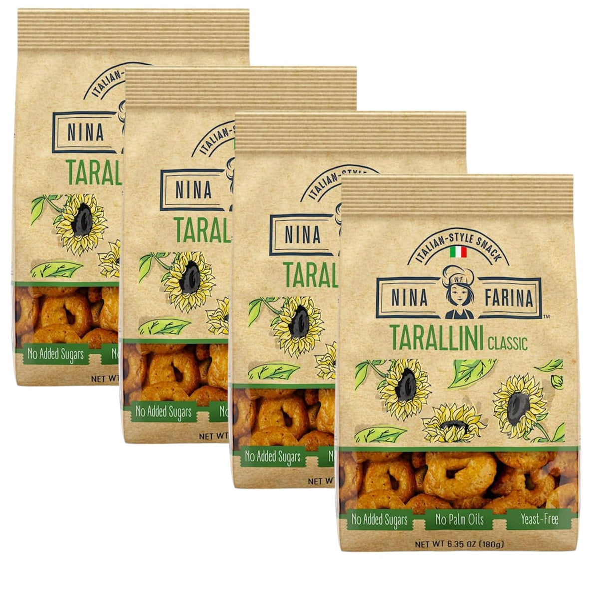 NINA FARINA Tarallini Classic fresh-baked crackers ideal for dips