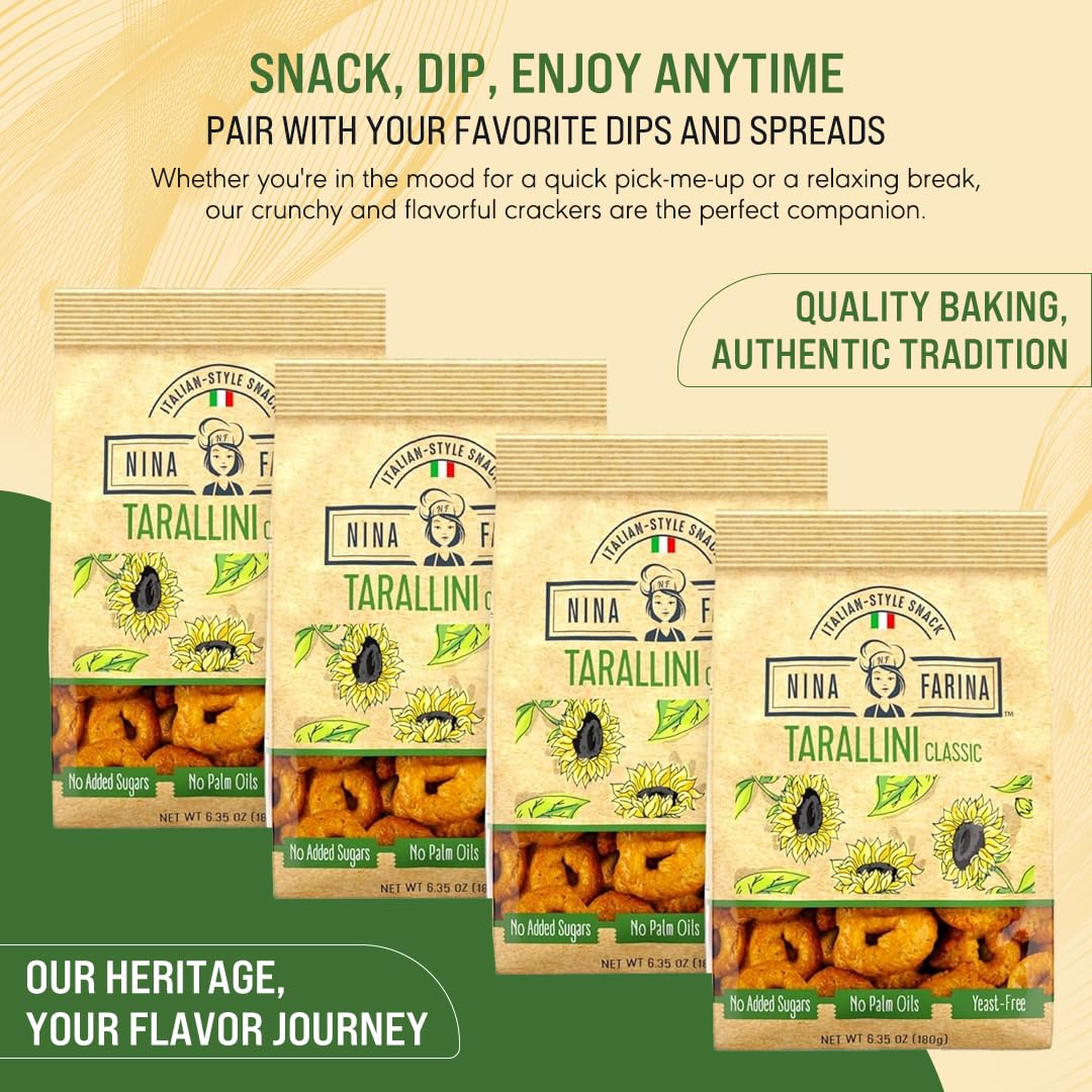 NINA FARINA Tarallini Classic gourmet snack for entertaining