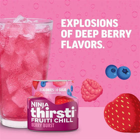 Ninja Thirsti raspberry bottle pour offers a refreshing zero-sugar sip.
