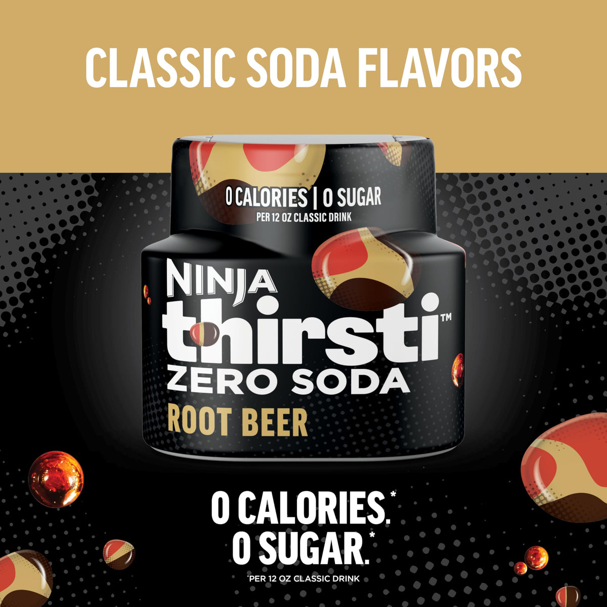 Ninja Thirsti classic soda flavors display offers versatile mix-and-match options