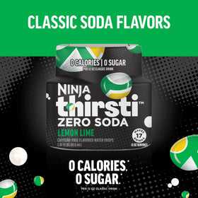 Ninja Thirsti classic soda flavors for familiar taste without sugar.