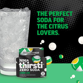 Ninja Thirsti drops pour into a glass for crisp, bubbly hydration.