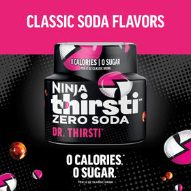 Ninja Thirsti drops closeup label shows crisp zero-sugar flavor.
