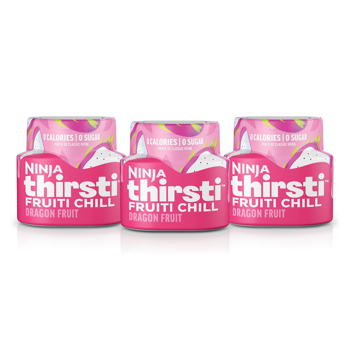 Ninja Thirsti Dragon Fruit bottle pour shows bold zero-calorie flavor.