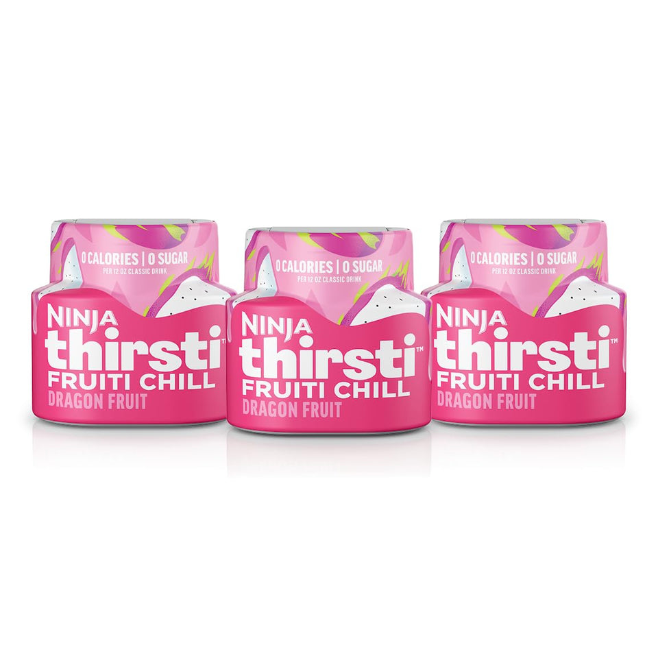 Ninja Thirsti Dragon Fruit bottle pour shows bold zero-calorie flavor.