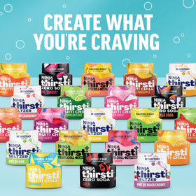 Ninja Thirsti drops on a countertop for easy mix and match flavoring.