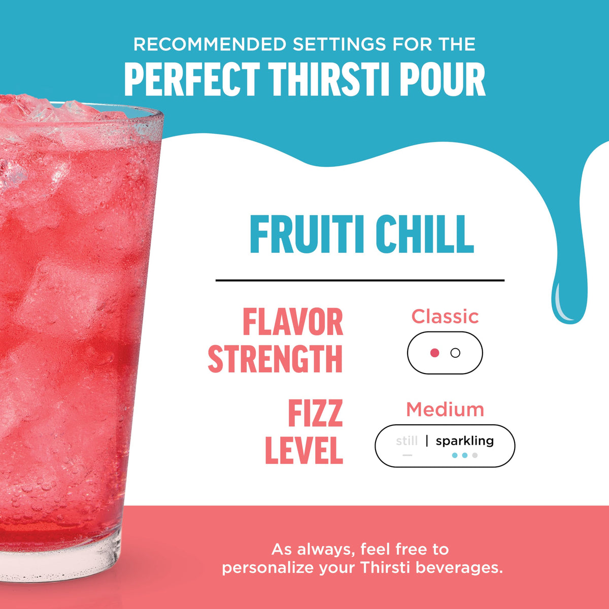 Ninja Thirsti three-pack information card highlights flavor options.